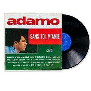 Vintage Salvatore Adamo Vinyl Record Sans Toi M’Amie 1963-1964 Chanson Française
